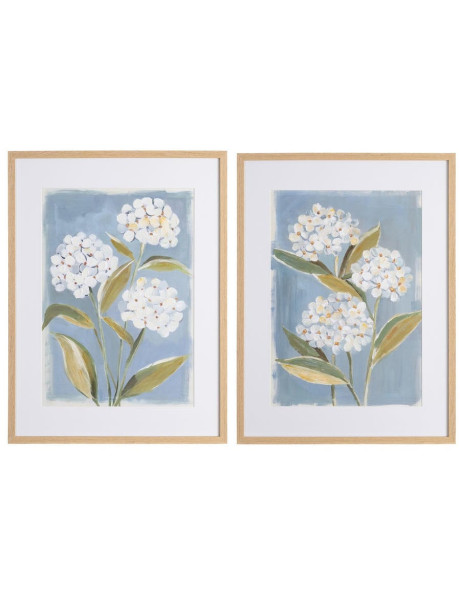 Lot de 2 tableaux hortensias encadrés 60x3,3x80 cm Portloe Ixia - 1
