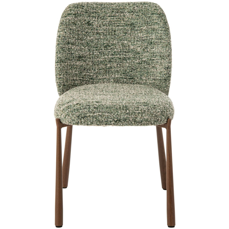 Chaise de salle à manger rembourrée tissu vert olive 48x54,5x73 cm Kinsarvik J-Line - 3