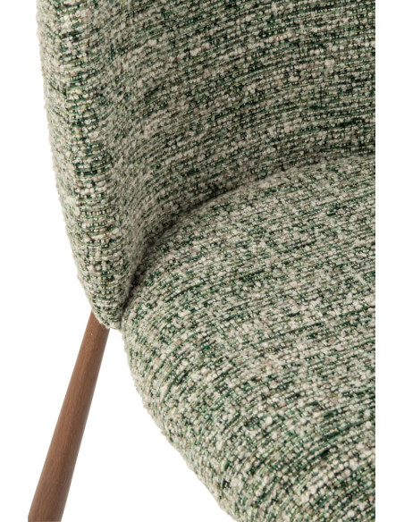 Chaise de salle à manger rembourrée tissu vert olive 48x54,5x73 cm Kinsarvik J-Line - 6