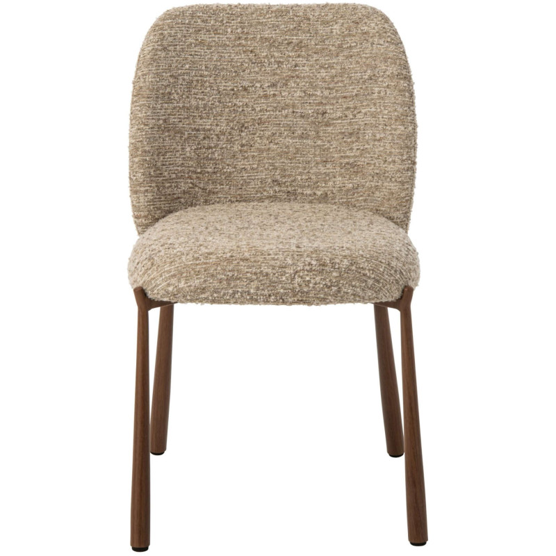 Chaise de salle à manger rembourrée tissu beige écru 48x54,5x73 cm Kinsarvik J-Line - 3