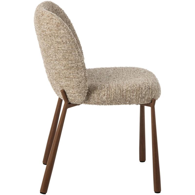 Chaise de salle à manger rembourrée tissu beige écru 48x54,5x73 cm Kinsarvik J-Line - 4