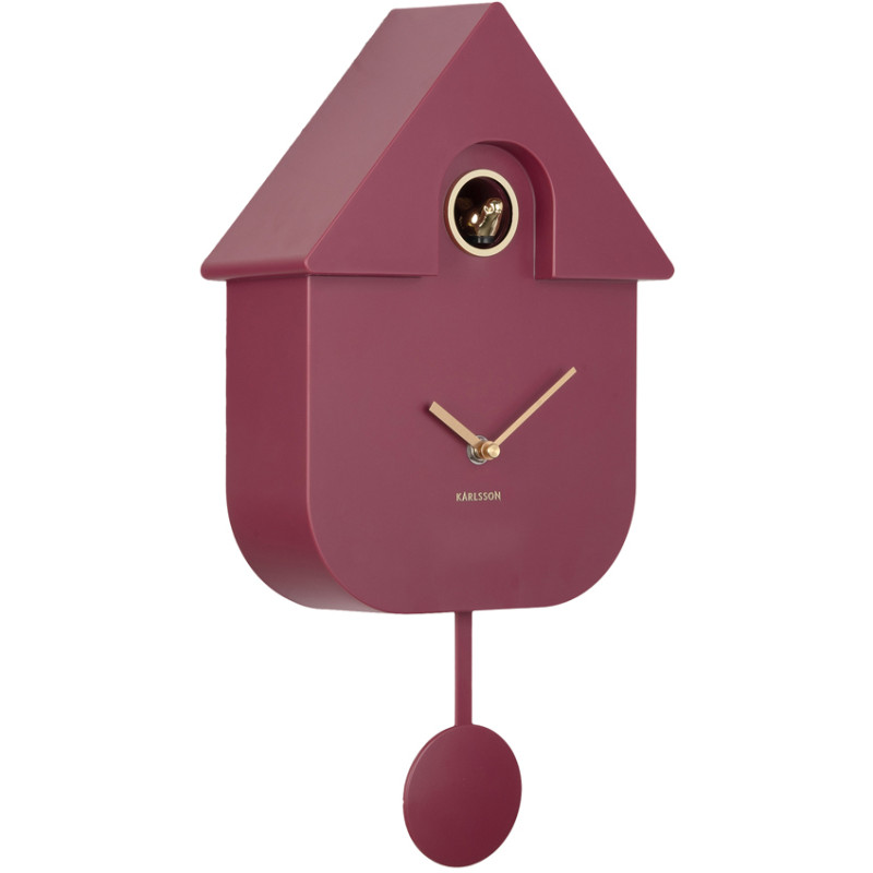 Horloge coucou murale moderne mauve 21,5x8,5x41 cm Cuckoo Oro Karlsson - 3