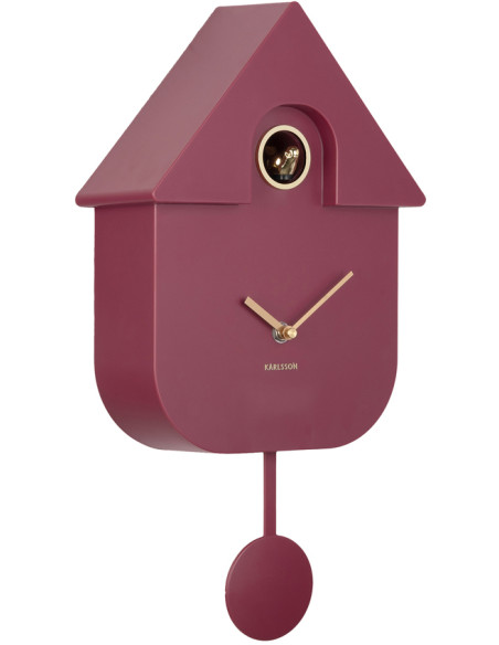 Horloge coucou murale moderne mauve 21,5x8,5x41 cm Cuckoo Oro Karlsson - 3