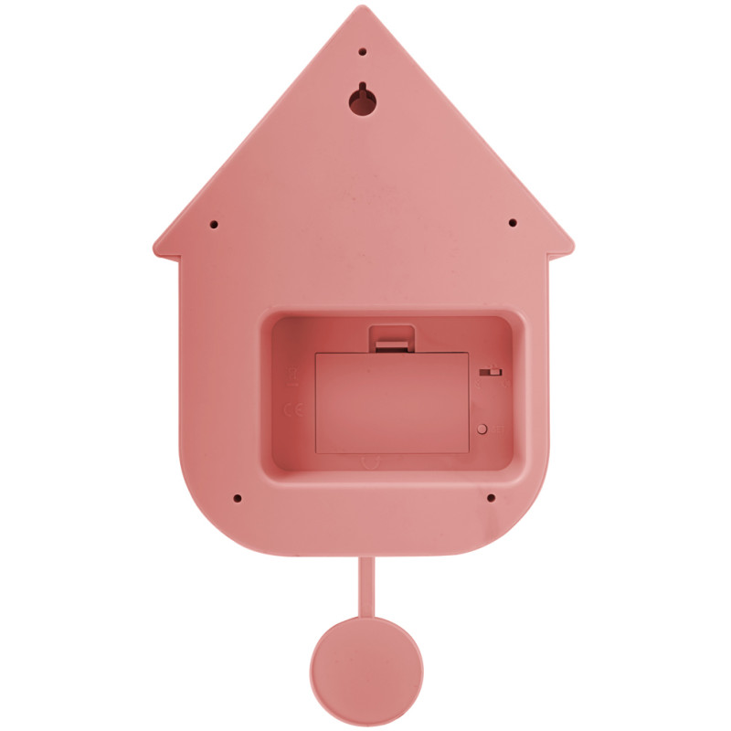 Horloge coucou murale moderne rose poudré 21,5x8,5x41 cm Cuckoo Oro Karlsson - 5