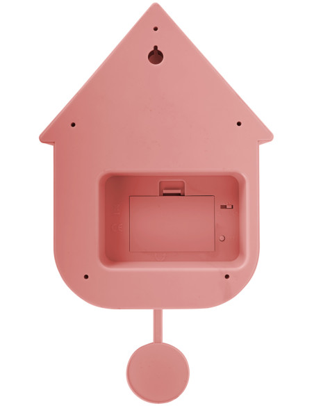 Horloge coucou murale moderne rose poudré 21,5x8,5x41 cm Cuckoo Oro Karlsson - 5