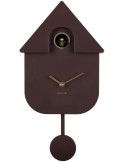 Horloge coucou murale moderne marron foncé 21,5x8,5x41 cm Cuckoo Oro