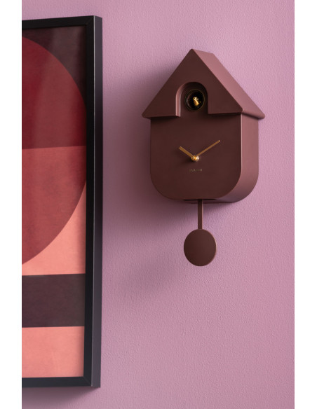 Horloge coucou murale moderne marron foncé 21,5x8,5x41 cm Cuckoo Oro Karlsson - 2