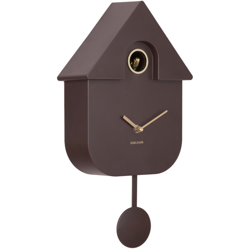 Horloge coucou murale moderne marron foncé 21,5x8,5x41 cm Cuckoo Oro Karlsson - 3