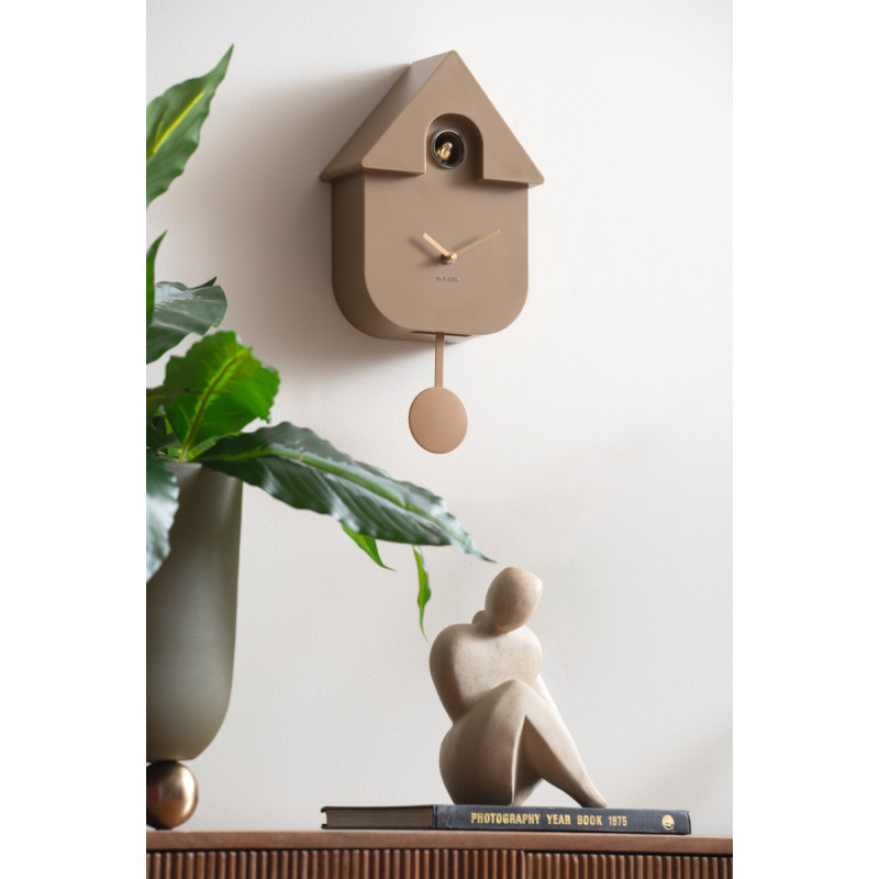 Horloge coucou murale moderne marron moka 21,5x8,5x41 cm Cuckoo Oro Karlsson - 2