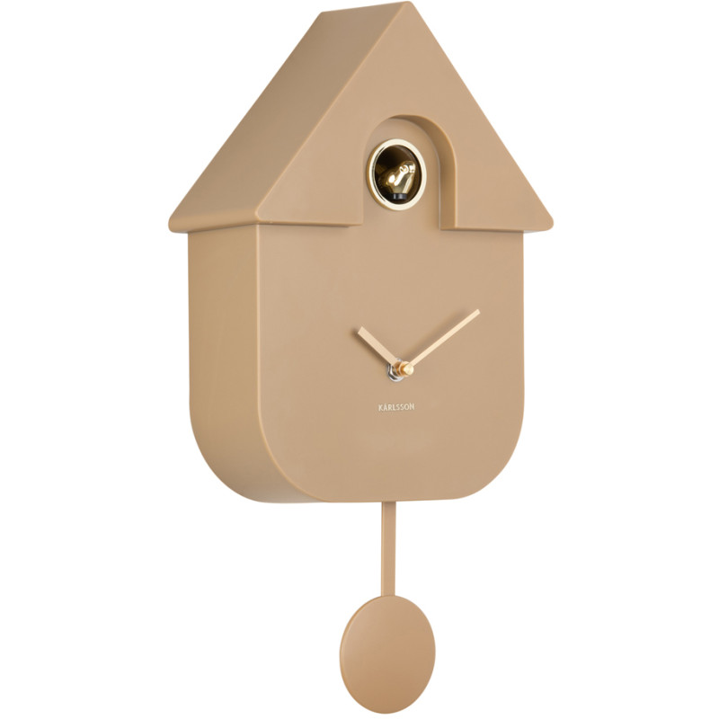 Horloge coucou murale moderne marron moka 21,5x8,5x41 cm Cuckoo Oro Karlsson - 3