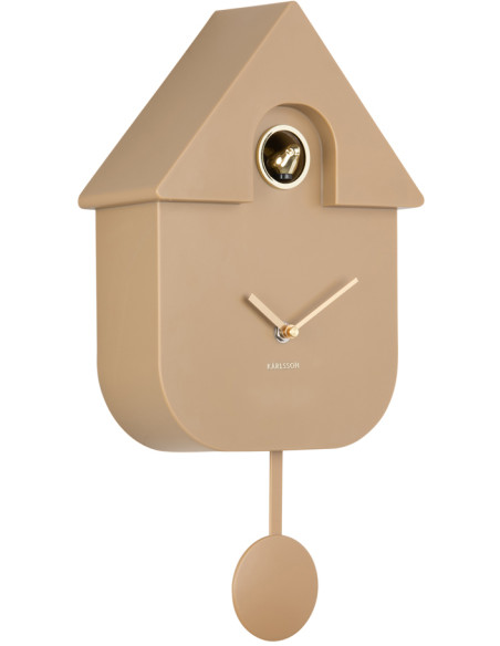 Horloge coucou murale moderne marron moka 21,5x8,5x41 cm Cuckoo Oro Karlsson - 3