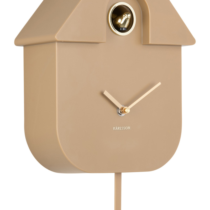 Horloge coucou murale moderne marron moka 21,5x8,5x41 cm Cuckoo Oro Karlsson - 4