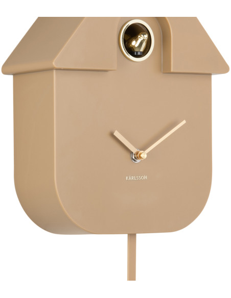 Horloge coucou murale moderne marron moka 21,5x8,5x41 cm Cuckoo Oro Karlsson - 4