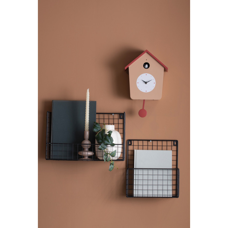 HHorloge coucou murale lumineuse brun doux et ocre rouge 10,5x23x26,4 cm Cuckoo Light Karlsson - 2