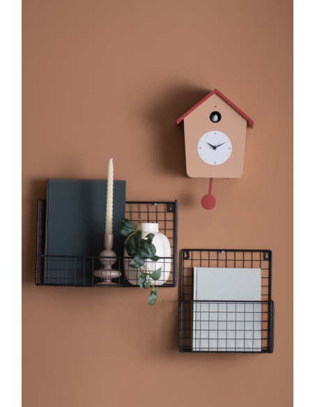 HHorloge coucou murale lumineuse brun doux et ocre rouge 10,5x23x26,4 cm Cuckoo Light Karlsson - 2
