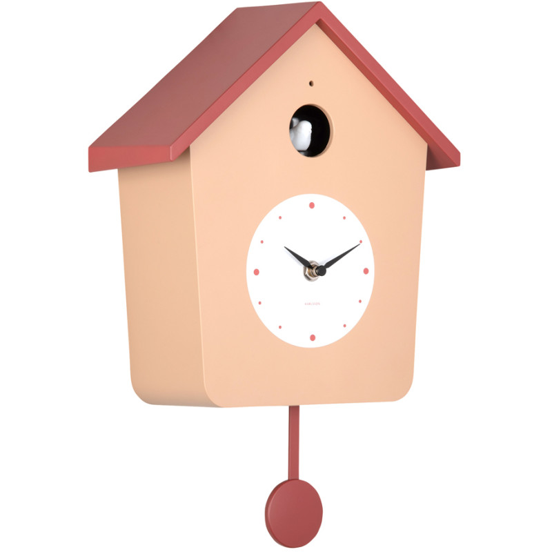 HHorloge coucou murale lumineuse brun doux et ocre rouge 10,5x23x26,4 cm Cuckoo Light Karlsson - 3