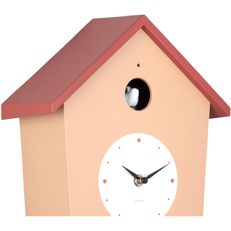 HHorloge coucou murale lumineuse brun doux et ocre rouge 10,5x23x26,4 cm Cuckoo Light Karlsson - 4