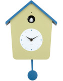 Horloge coucou murale lumineuse vert thé et bleu classique 10,5x23x26,4 cm Cuckoo Light