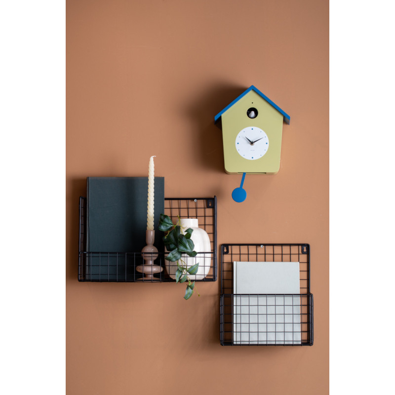 Horloge coucou murale lumineuse vert thé et bleu classique 10,5x23x26,4 cm Cuckoo Light Karlsson - 2