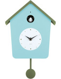 Horloge coucou murale lumineuse bleu brumeux et vert armée 10,5x23x26,4 cm Cuckoo Light