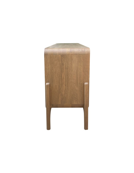 Buffet enfilade 4 portes brun manguier pierre 177 cm Solvaya