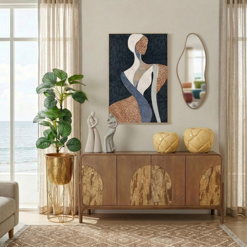 Buffet enfilade 4 portes brun...