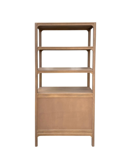 Bibliothèque manguier pierre 2 portes 195 cm Solvaya