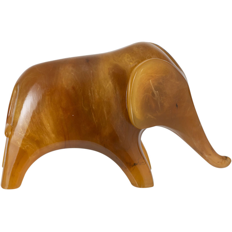 Statuette éléphant décorative en polyrésine caramel 21x9,5x13 cm Sukhothai J-Line - 4
