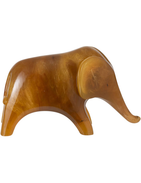 Statuette éléphant décorative en polyrésine caramel 21x9,5x13 cm Sukhothai J-Line - 4