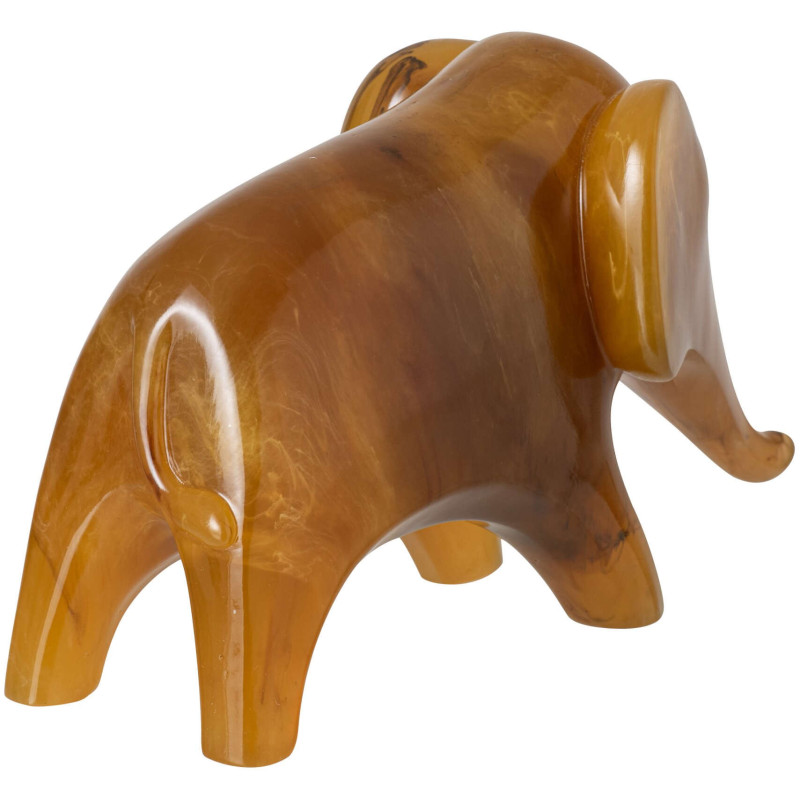 Statuette éléphant décorative en polyrésine caramel 21x9,5x13 cm Sukhothai J-Line - 5