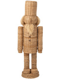 Casse-noisette décoratif Noël en rotin et sisal naturel 148 cm Sigtuna
