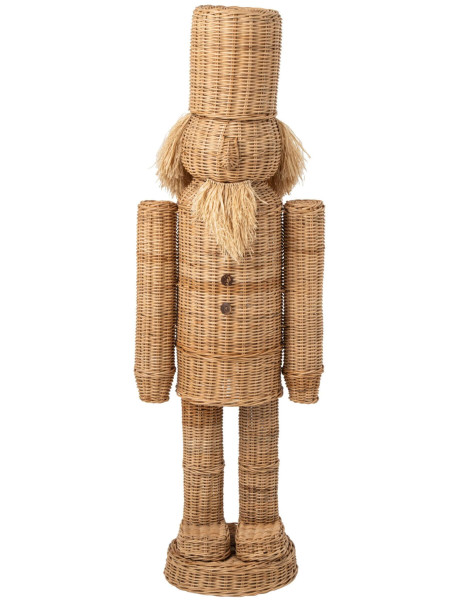 Casse-noisette décoratif Noël en rotin et sisal naturel 148 cm Sigtuna J-Line - 1