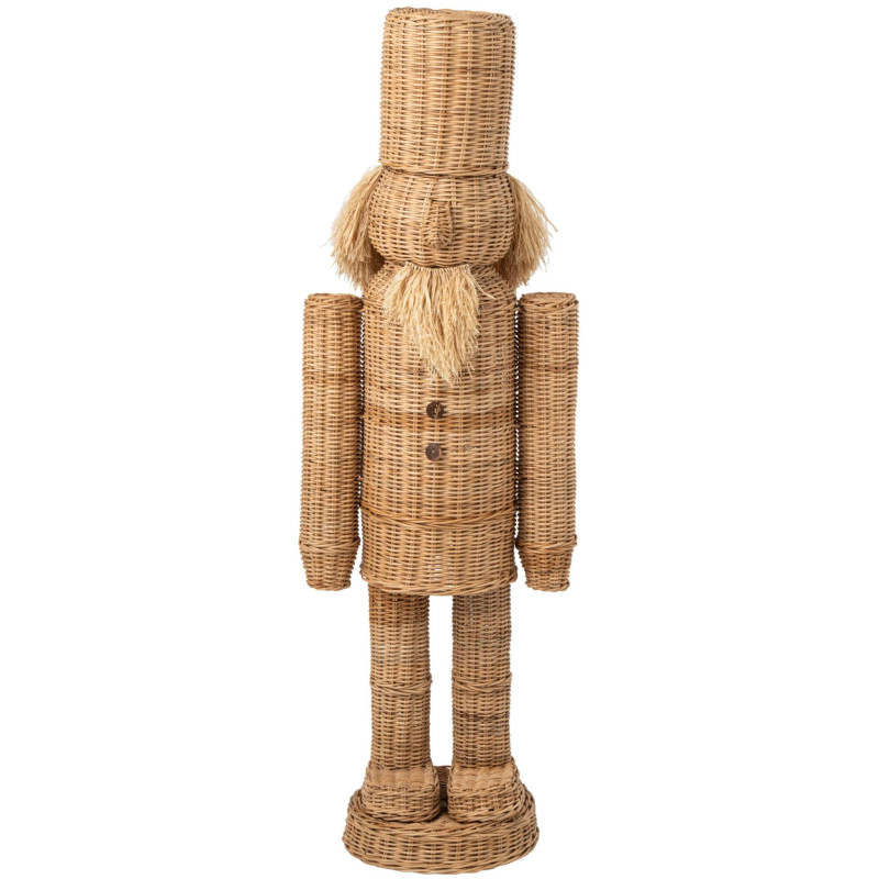 Casse-noisette décoratif Noël en rotin et sisal naturel 148 cm Sigtuna J-Line - 1