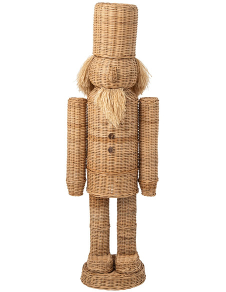 Casse-noisette décoratif Noël en rotin et sisal naturel 148 cm Sigtuna J-Line - 1