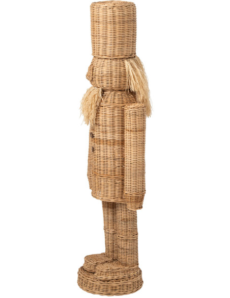 Casse-noisette décoratif Noël en rotin et sisal naturel 148 cm Sigtuna J-Line - 3