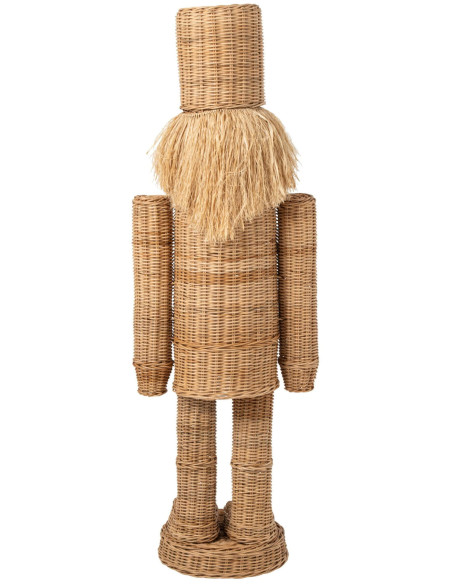 Casse-noisette décoratif Noël en rotin et sisal naturel 148 cm Sigtuna J-Line - 4