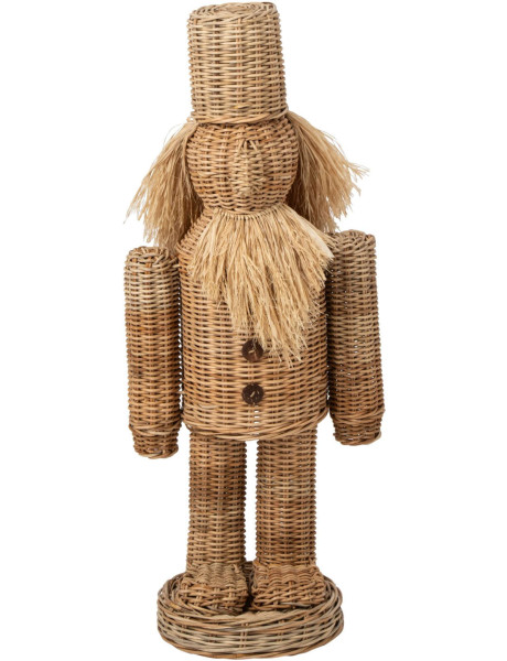 Casse-noisette décoratif Noël en rotin et sisal naturel 90 cm Sigtuna J-Line - 1