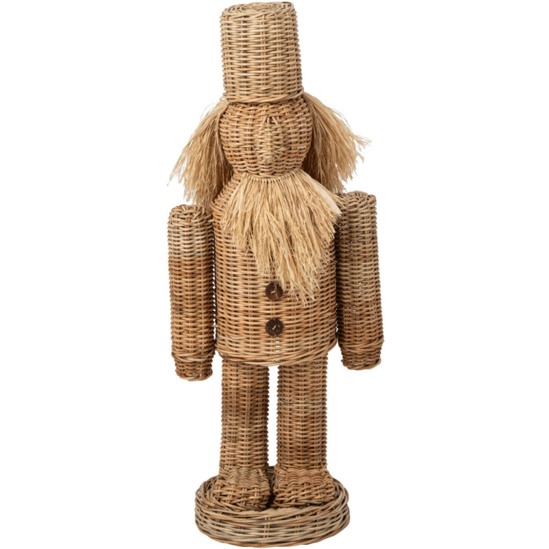Casse-noisette décoratif Noël en rotin et sisal naturel 90 cm Sigtuna J-Line - 1