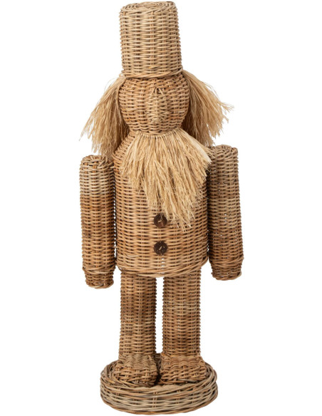Casse-noisette décoratif Noël en rotin et sisal naturel 90 cm Sigtuna J-Line - 1