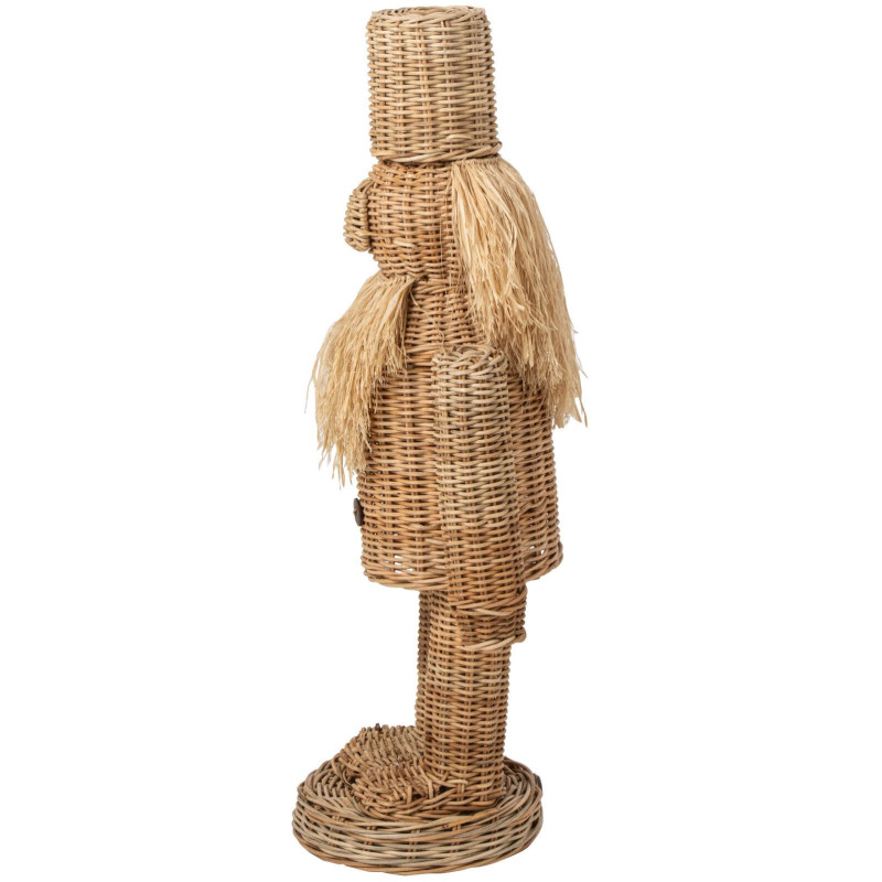 Casse-noisette décoratif Noël en rotin et sisal naturel 90 cm Sigtuna J-Line - 2