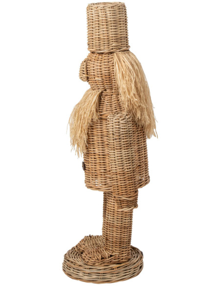 Casse-noisette décoratif Noël en rotin et sisal naturel 90 cm Sigtuna J-Line - 2