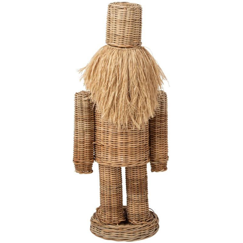 Casse-noisette décoratif Noël en rotin et sisal naturel 90 cm Sigtuna J-Line - 3