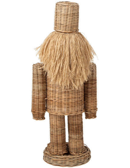 Casse-noisette décoratif Noël en rotin et sisal naturel 90 cm Sigtuna J-Line - 3