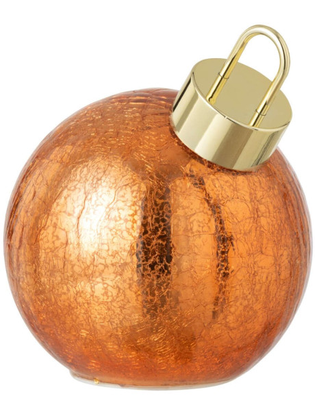 Boule de Noël LED en verre orange 15x15x17,5 cm Noevira J-Line - 1