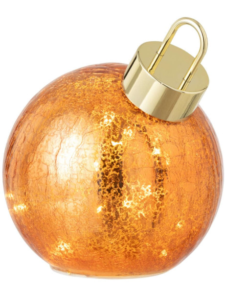Boule de Noël LED en verre orange 15x15x17,5 cm Noevira J-Line - 2
