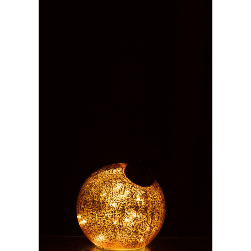 Boule de Noël LED en verre orange 15x15x17,5 cm Noevira J-Line - 3