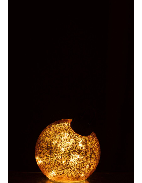 Boule de Noël LED en verre orange 15x15x17,5 cm Noevira J-Line - 3