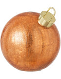 Boule de Noël LED en verre orange 20x20x22 cm Noevira