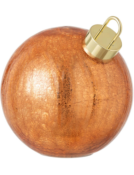 Boule de Noël LED en verre orange 20x20x22 cm Noevira J-Line - 1