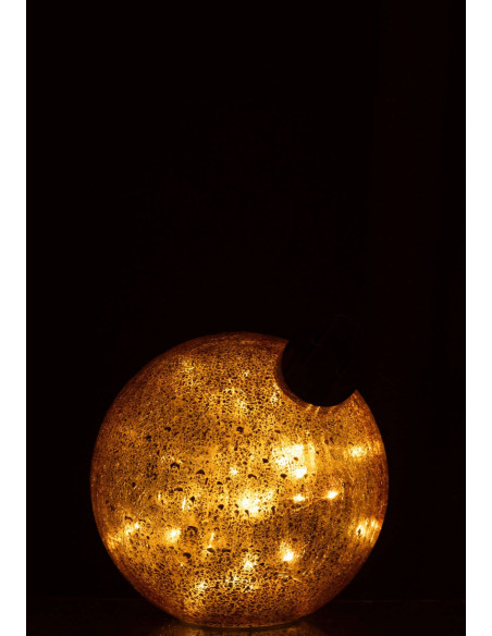 Boule de Noël LED en verre orange 20x20x22 cm Noevira J-Line - 3